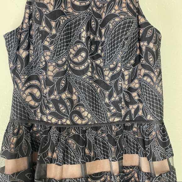 AIDEN MATTOX Black Sheer Lace Fit & Flare Mini Dress Size 8 Party Date Night - Picture 5 of 13
